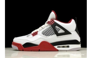 Fire 308497-160 Black White Red Men Air Jordan 4 0519